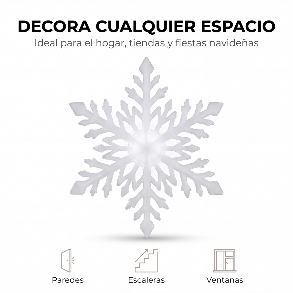 SET de Copos de Nieve LED para Pared