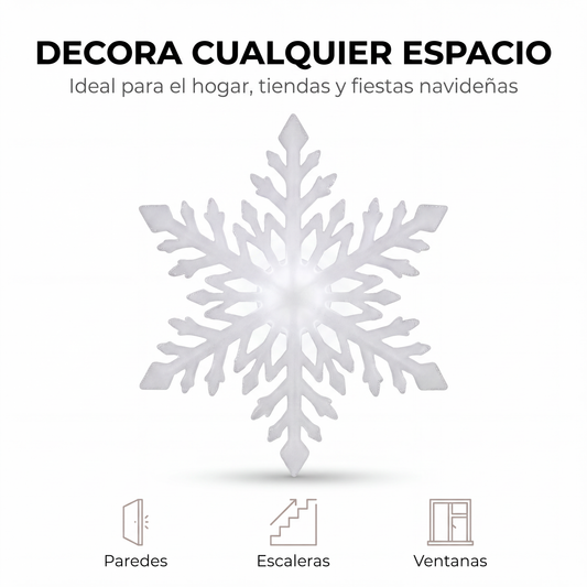 SET de Copos de Nieve LED para Pared